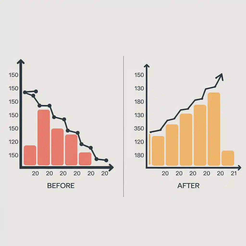 Local SEO performance charts for a business from Edmonton